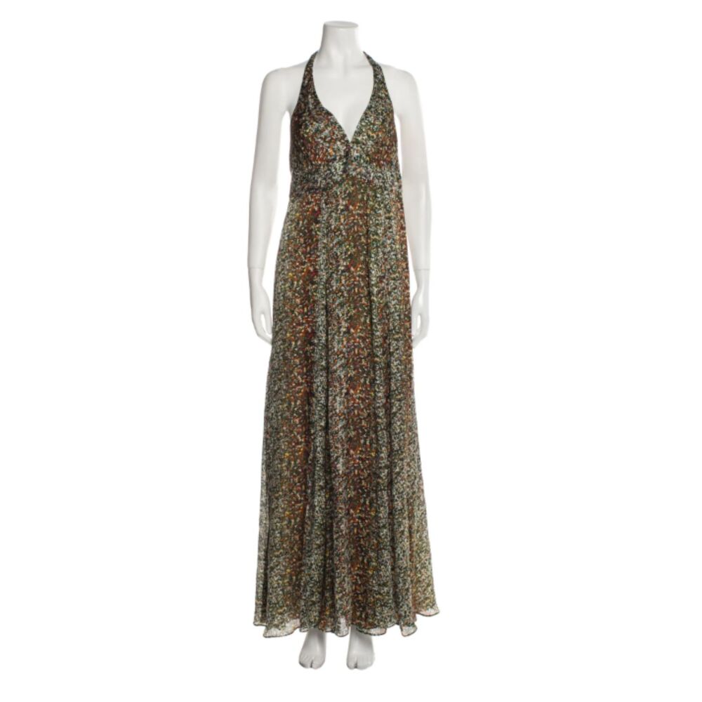 Adam Lippes - Silk Halter Dress Maxi Gown - 8